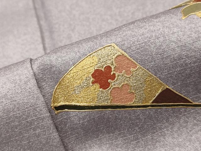 平和屋着物■訪問着 扇花文 松葉文 暈し染め 金彩 正絹 逸品 AABG2980st