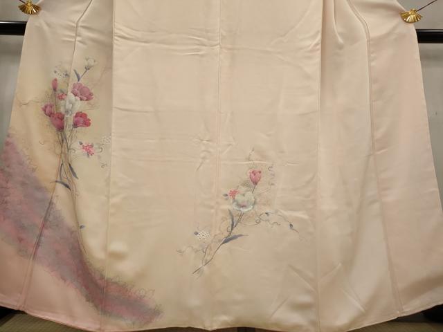 平和屋着物■訪問着 草花文 暈し染め 金銀彩 正絹 逸品 AABG2989st
