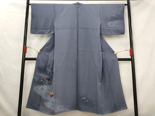 平和屋着物■訪問着 手描き 文箱花文 暈し染め 金彩 正絹 逸品 未使用 AABG2996st