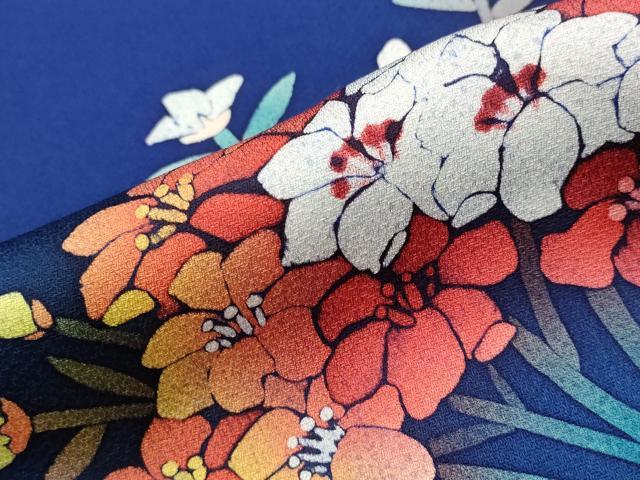 平和屋着物■訪問着 草花文 暈し染め 正絹 逸品 AABG2999st