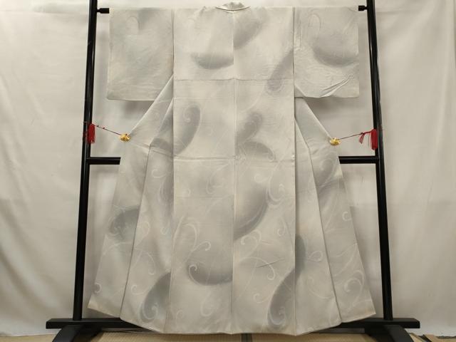 平和屋着物■上質な小紋 地紋起こし 唐草文様 暈し染め 正絹 逸品 AABG3026st