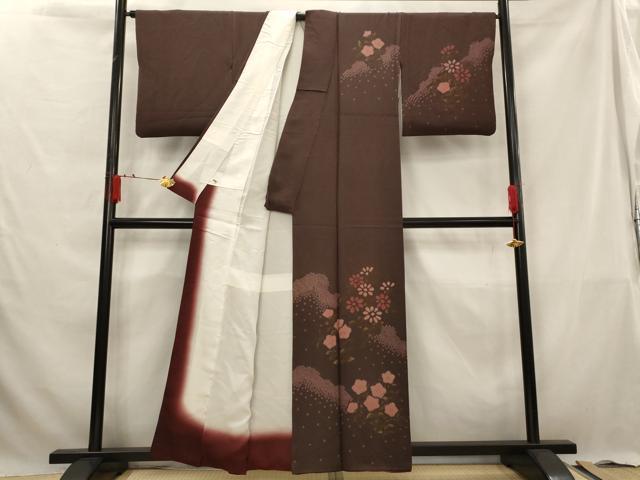 平和屋着物■訪問着 絞り 草花文 金彩 正絹 逸品 AABG3050st