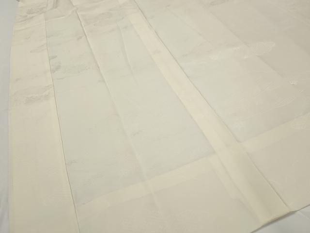 平和屋着物■長襦袢 無双仕立て 雲取り花地紋 正絹 逸品 AABG3076st