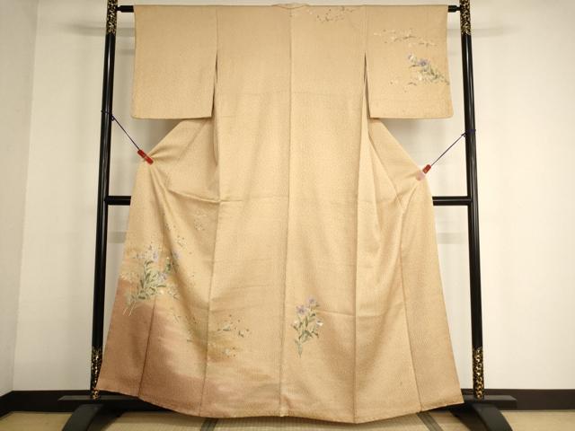 平和屋着物■訪問着 桔梗文 暈し染め 正絹 逸品 AABG3098ja