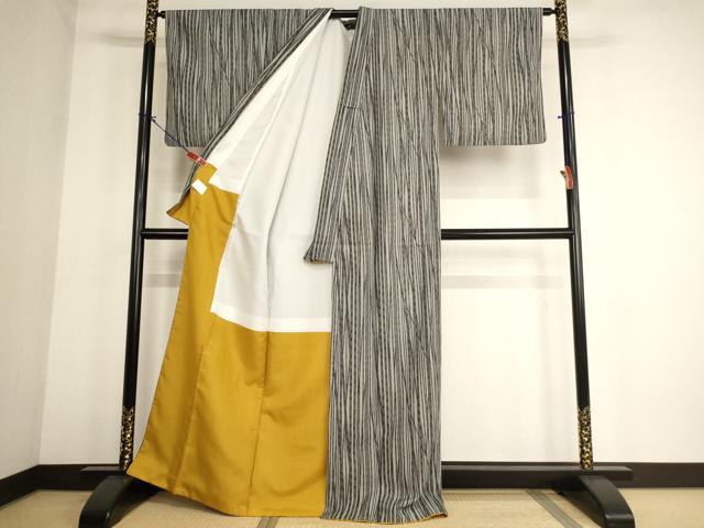 平和屋着物■小紋 竹間道 洗える着物 AABG3309ja