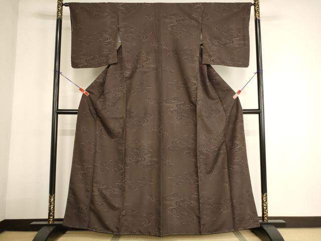 平和屋着物■小紋 観世水 洗える着物 未使用 AABG3312ja