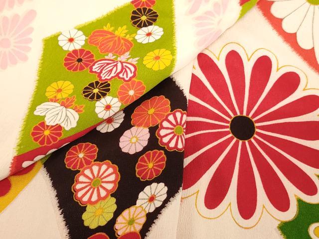 平和屋着物∵女の子 十三参り 子供 祝着 花菱文 正絹 逸品 AABG3389ja