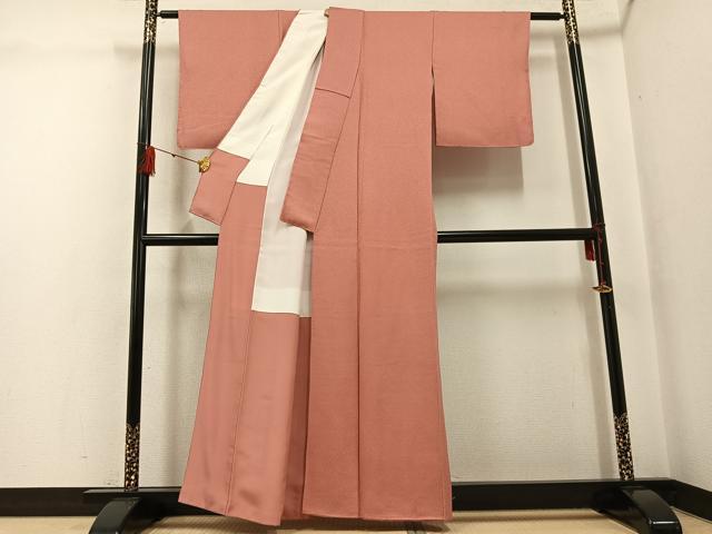 平和屋着物●上質な色無地 東雲色 正絹 逸品 AABG3407ph