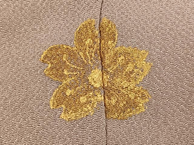 平和屋着物●色留訪問着 作家物 手描き 春萌 舞桜文 金彩 鬼しぼ縮緬 正絹 逸品 AABG3414ph