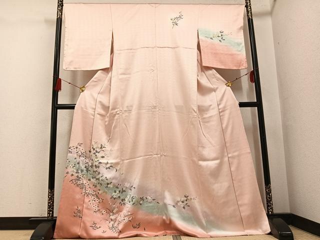 平和屋着物●訪問着 枝花籬文 暈し染め 金銀彩 正絹 逸品 AABG3418ph
