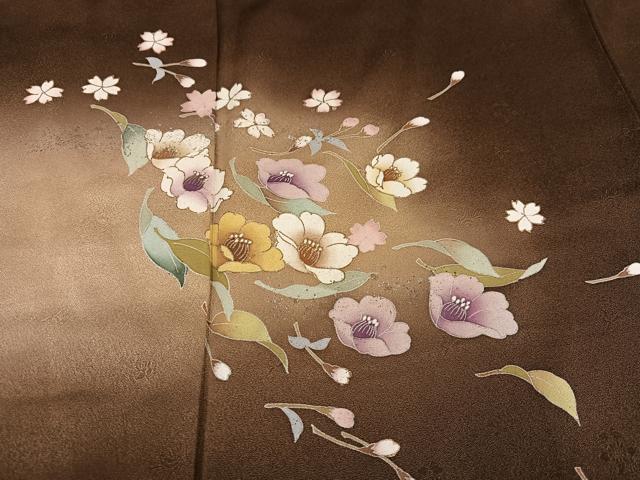 平和屋着物●訪問着 作家物 舞花文 暈し染め 金銀彩 正絹 逸品 AABG3424ph