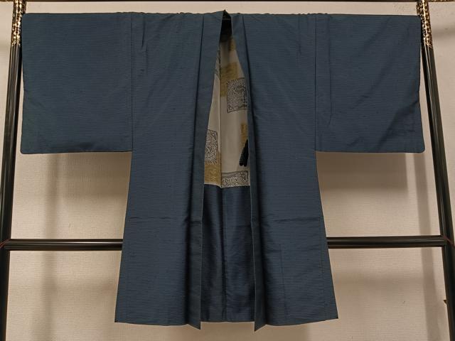平和屋着物●男性 紬 アンサンブル 正絹 逸品 AABG3447ph