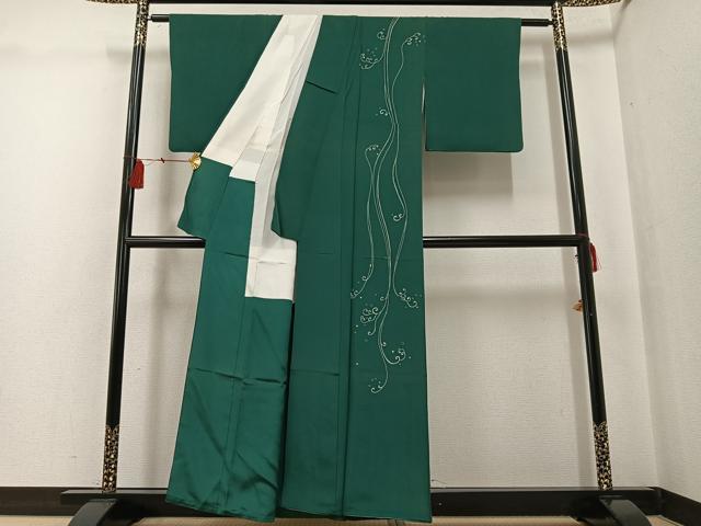 平和屋着物●世界的人形師 辻村寿三郎 ジュサブロー 訪問着 唐草文 正絹 逸品 AABG3448ph