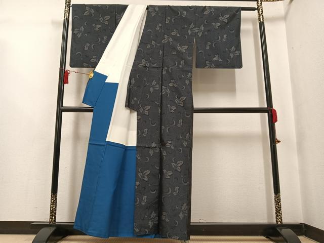 平和屋着物●本場大島紬 唐草文 正絹 逸品 AABG3455ph