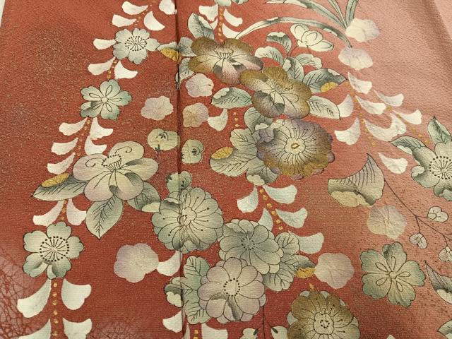 平和屋着物●訪問着 絞り 辻が花 暈し染め 金彩 正絹 逸品 AABG3457ph