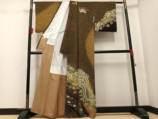 平和屋着物●訪問着 辻が花 暈し染め 金彩 正絹 逸品 未使用 AABG3464ph