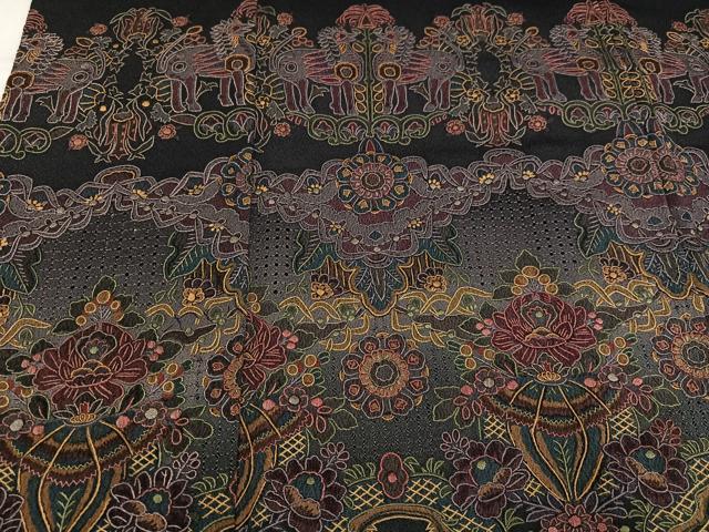 平和屋着物●訪問着 中国三大刺繍 汕頭刺繍 スワトウ刺繍 総刺繍 鳥獣花文 正絹 逸品 AABG3473ph