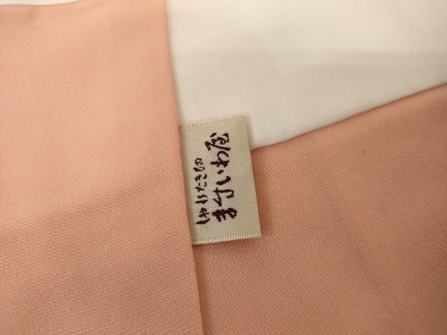 平和屋着物●上質な色無地 波地紋 珊瑚色 ますいわ屋扱い 正絹 逸品 AABG3485cs