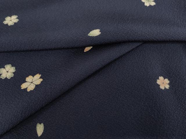 平和屋着物●上質な小紋 舞桜文 正絹 逸品 AABG3492cs