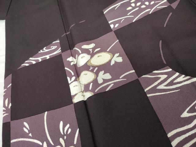 平和屋着物●総刺繍 訪問着 中国三大刺繍 相良刺繍 流水草花文 金糸 正絹 逸品 AABG3498cs