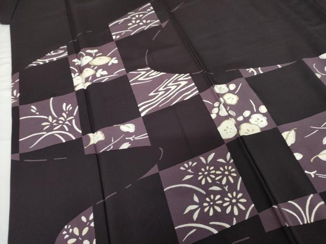 平和屋着物●総刺繍 訪問着 中国三大刺繍 相良刺繍 流水草花文 金糸 正絹 逸品 AABG3498cs