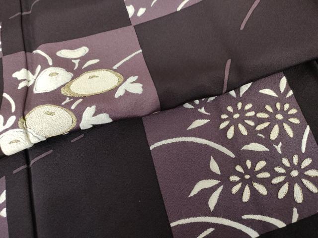 平和屋着物●総刺繍 訪問着 中国三大刺繍 相良刺繍 流水草花文 金糸 正絹 逸品 AABG3498cs