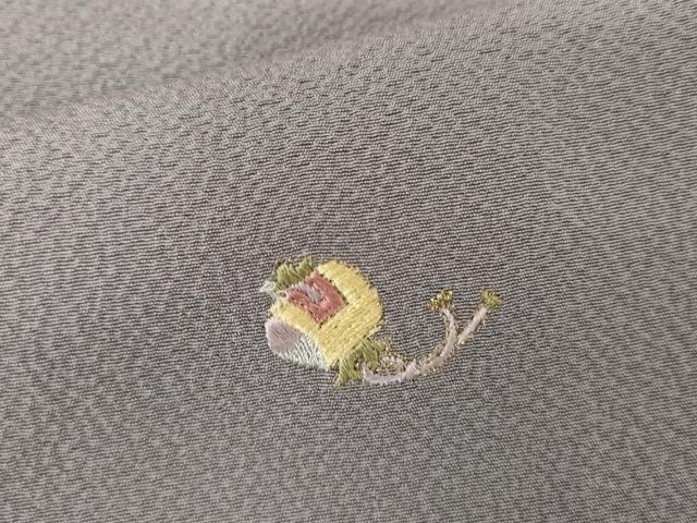 平和屋着物●総刺繍 小紋 吉祥文 花簪 櫛 鼓 金糸 正絹 逸品 AABG3505cs