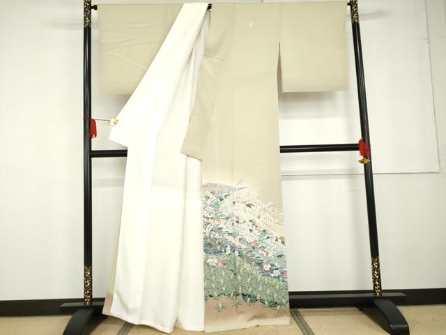 平和屋着物●本加賀友禅作家 前川哲 色留袖 梅松花文 暈し染め 正絹 逸品 AABG3513cs