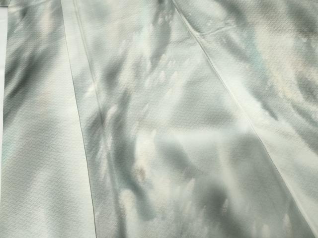平和屋着物●染色家 岩浅公展 小紋 霞流水文 暈し染め 正絹 逸品 AABG3519cs