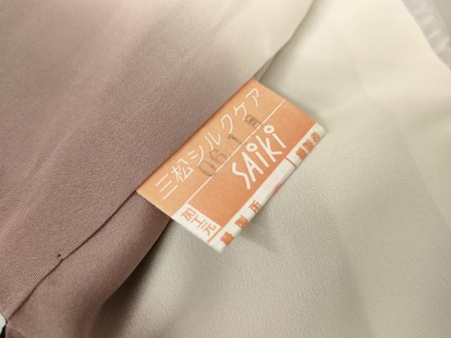 平和屋着物●上質な小紋 散らし文様 黒地 正絹 逸品 AABG3527cs