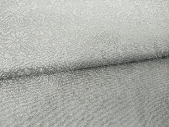 平和屋着物●上質な色無地 花唐草地紋 湊鼠色 正絹 逸品 未使用 AABG3531cs
