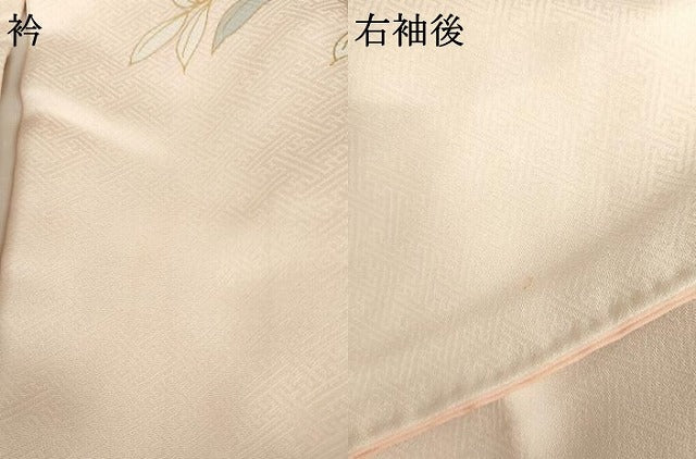 平和屋着物●十日町老舗ブランド 吉澤友禅 吾妻徳穂 訪問着 刺繍 花鈴文 金彩 正絹 逸品 AABG3532cs