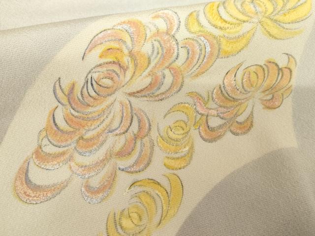平和屋着物▼豪華色留袖 作家物 地紙草花文 暈し染め 正絹 逸品 AABG3550cs