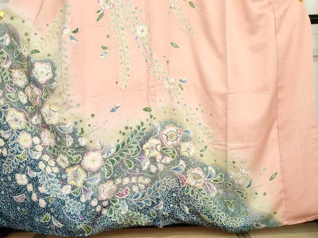 平和屋着物●訪問着 辻が花 暈し染め 鈴乃屋扱い 正絹 逸品 AABG3559cs