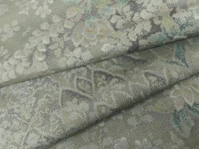 平和屋着物●都喜ヱ門 本場大島紬 カタス9マルキ 総絣 吉祥草花文 藤絹織物謹製 正絹 逸品 AABG3565cs