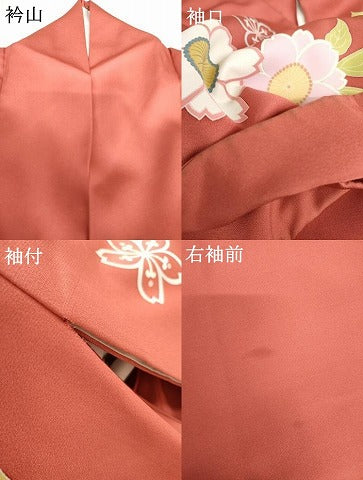 平和屋着物●豪華振袖 友禅 蔓帯舞桜文 金彩 正絹 逸品 AABG3577cs