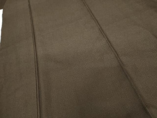 平和屋着物●男性 お召 みじん格子 正絹 逸品 未使用 AABG3580cs