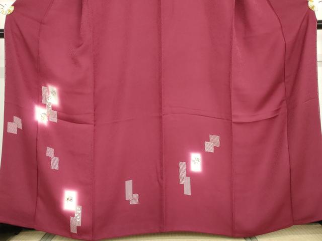 平和屋着物●訪問着 刺繍 色紙重ね兎文 暈し染め 金銀彩 さが美扱い 正絹 逸品 AABG3584cs