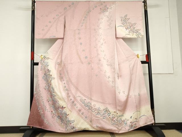 平和屋着物●訪問着 辻が花 暈し染め 金彩 正絹 逸品 AABG3605cs