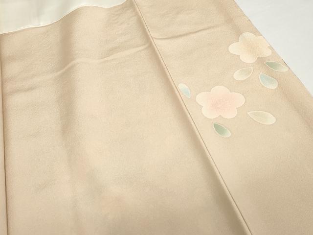 平和屋着物●訪問着 友禅 駒刺繍 慶彩小袖 雪輪枝花文 金彩 正絹 逸品 AABG3614cs