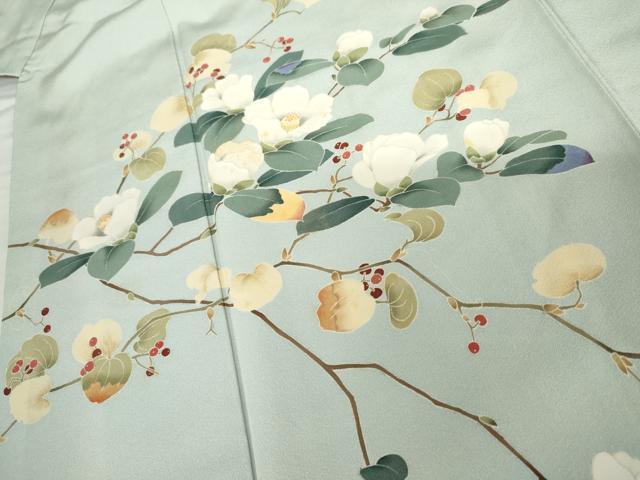 平和屋着物●訪問着 友禅 枝花文 正絹 逸品 AABG3623cs