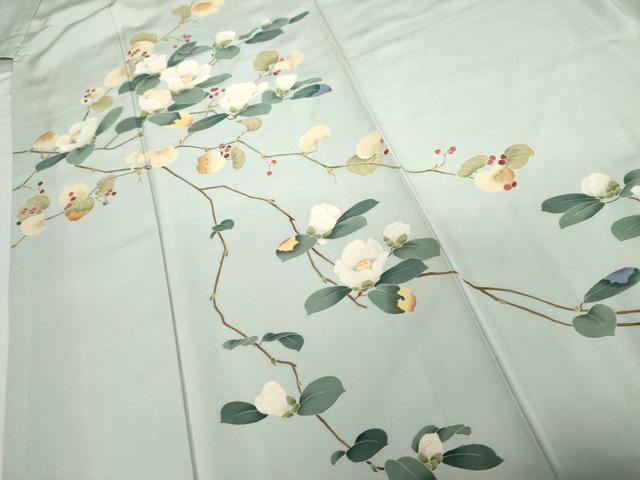 平和屋着物●訪問着 友禅 枝花文 正絹 逸品 AABG3623cs