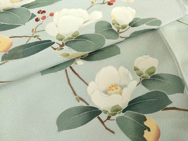 平和屋着物●訪問着 友禅 枝花文 正絹 逸品 AABG3623cs