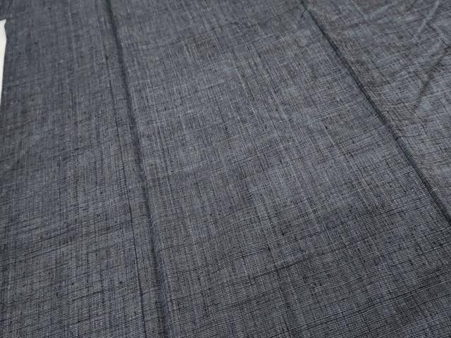 平和屋着物●男性 結城紬 色無地 青藍色 高島屋扱い 正絹 逸品 AABG3624cs