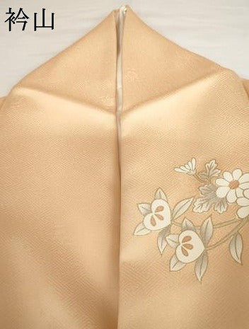 平和屋着物●訪問着 駒刺繍 枝花文 金彩 正絹 逸品 AABG3626cs