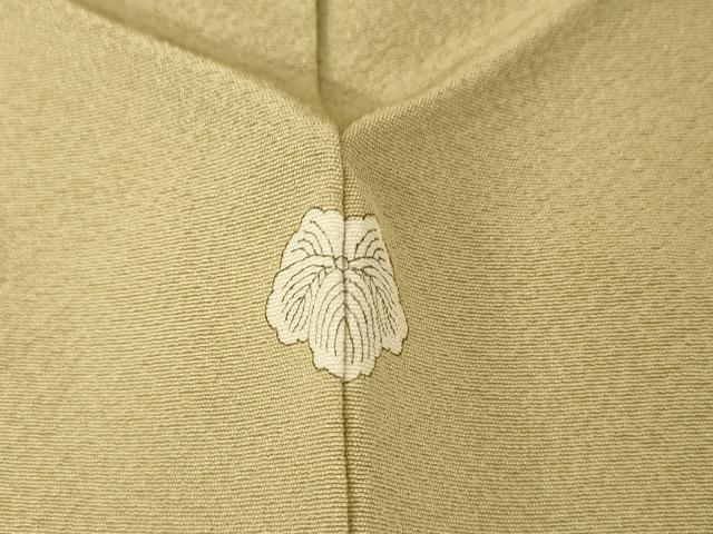 平和屋着物●上質な色無地 抹茶色 正絹 逸品 AABG3628cs