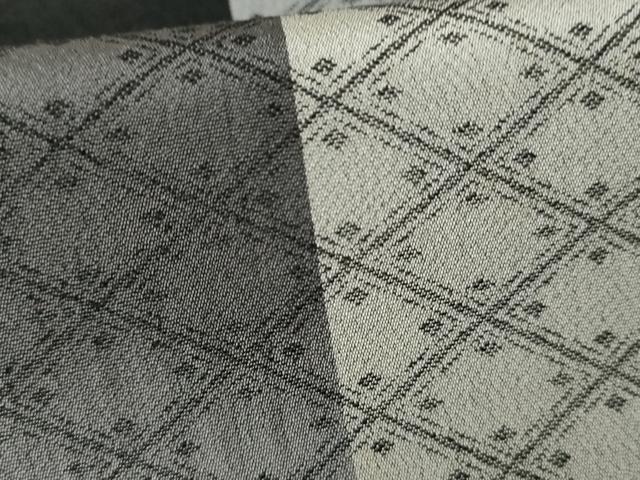 平和屋着物●お召 変わり市松 正絹 逸品 AABG3635cs