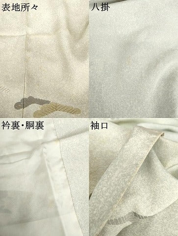 平和屋着物●京友禅の第一人者 松井青々 訪問着 花松文 暈し染め 金彩 正絹 逸品 AABG3639cs