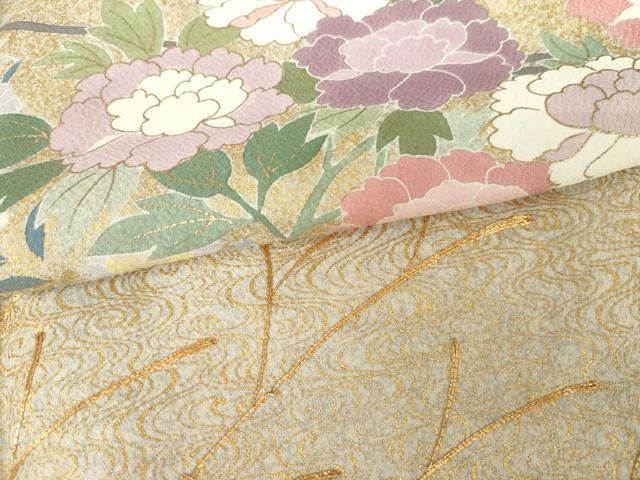 平和屋着物●京友禅の第一人者 松井青々 訪問着 花松文 暈し染め 金彩 正絹 逸品 AABG3639cs