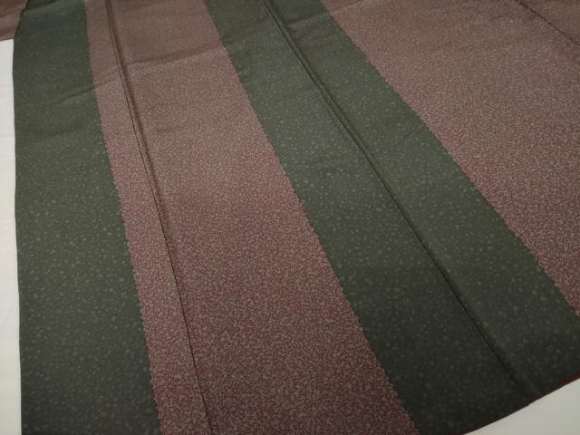 平和屋着物▼上質な小紋 間道 たたき染め 正絹 逸品 AABG3658ck